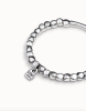 UNOde50 Silver Beaded Bracelet with Tubular Piece - Extra Large