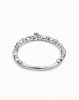 UNOde50 Silver Beaded Bracelet with Tubular Piece - Extra Large