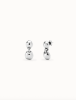 UNOde50 Silver Two Bead Drop Earring