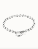 UNOde50 Silver Short Chain Necklace with T-Bar