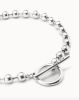 UNOde50 Silver Short Chain Necklace with T-Bar