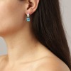 Dyrberg Kern Teti Silver Earrings - Aqua/Crystal