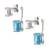 Dyrberg Kern Teti Silver Earrings - Aqua/Crystal