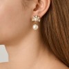 Dyrberg Kern Veronica Gold Earrings - Crystal/White Pearl