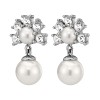 Dyrberg Kern Veronica Silver Earrings - Crystal/White Pearl