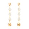 Caroline Svedbom Gold Paloma Earrings - Pearl/Golden Shadow