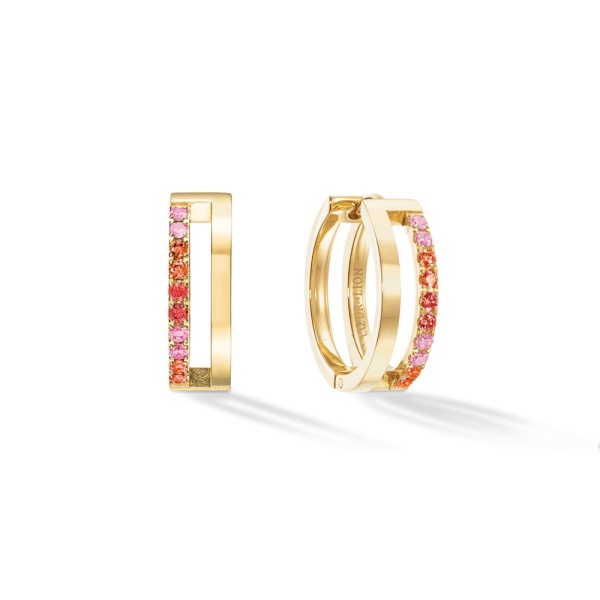 Coeur de Lion Gold Red Hoop Earrings 0136/21-0316