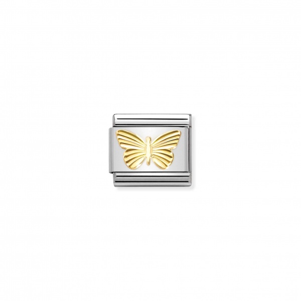 Nomination Gold Diamond Cut Butterfly Composable Charm