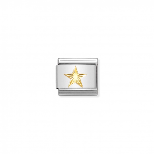 Nomination Gold Diamond Cut Star Composable Charm