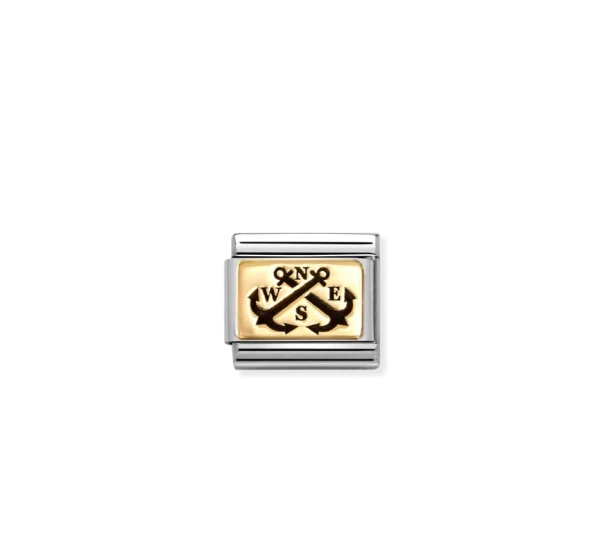 Nomination Gold NSWE Anchors Plate Composable Charm