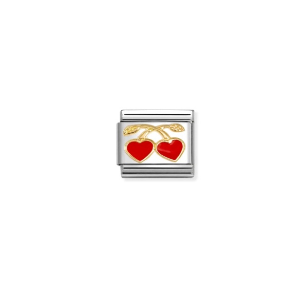 Nomination Gold Heart Cherries Composable Charm