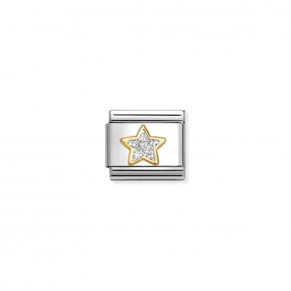 Nomination Gold Silver Glitter Star Composable Charm