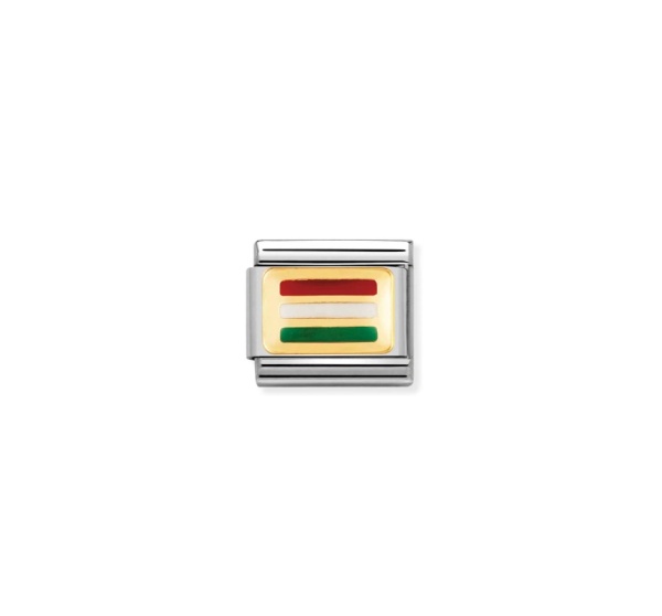 Nomination Gold Hungary Flag Composable Charm