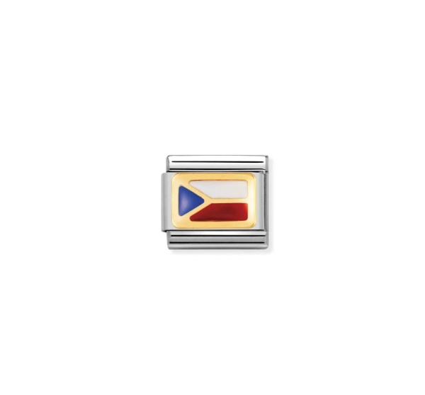 Nomination Gold Czech Republic Flag Composable Charm