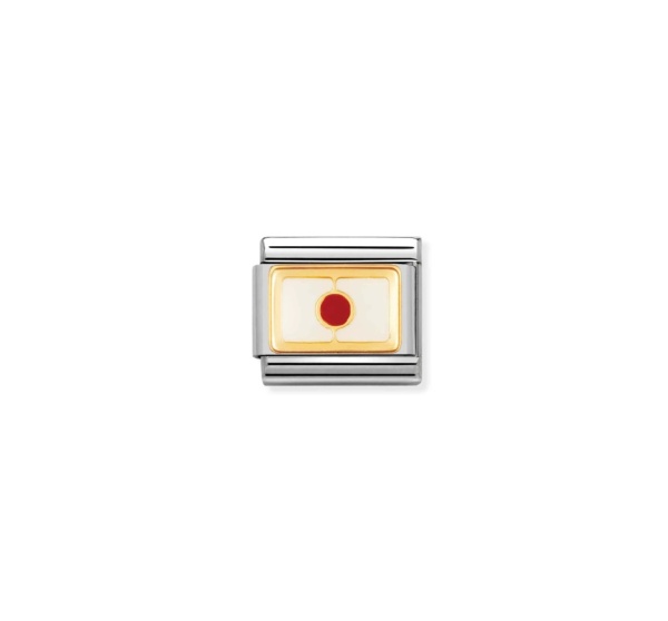 Nomination Gold Japan Flag Composable Charm