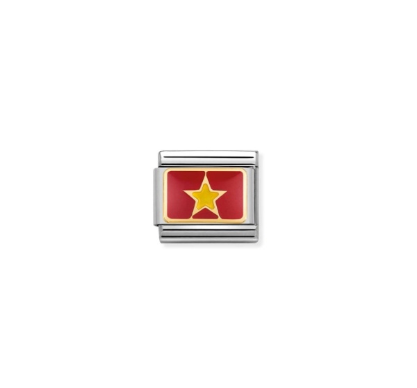 Nomination Gold Vietnam Flag Composable Charm