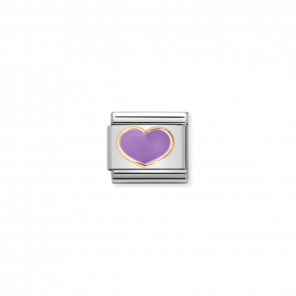 Nomination Gold Lilac Heart Composable Charm