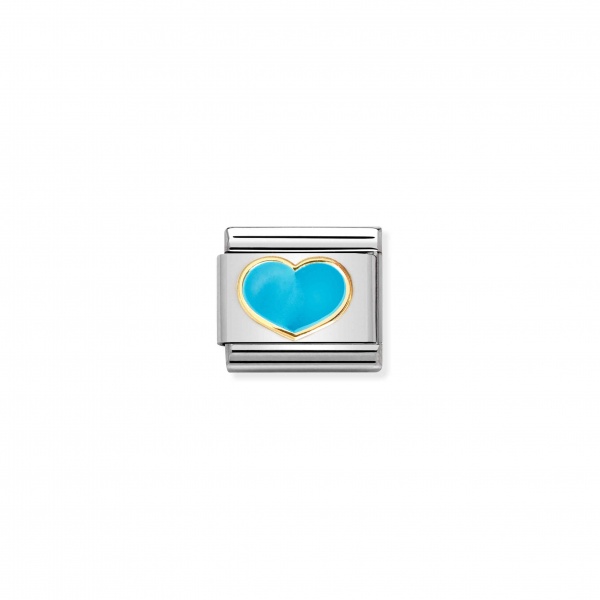 Nomination Gold Turquoise Heart Composable Charm