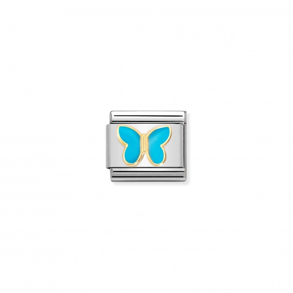 Nomination Gold Turquoise Butterfly Composable Charm