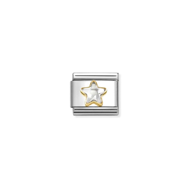 Nomination Gold White CZ Star Composable Charm