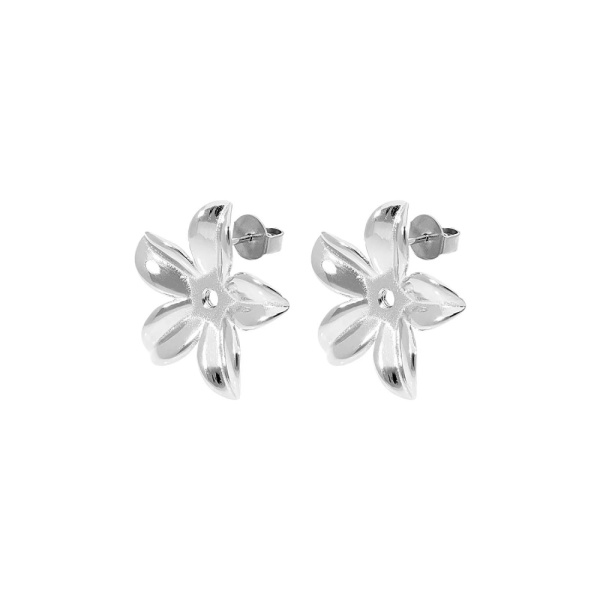 Qudo Silver Stud Earrings Pescia 25mm