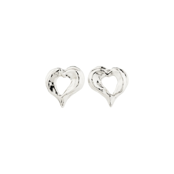 Pilgrim Earrings Tide Heart Silver