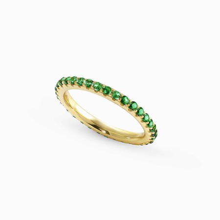 Nomination Lovelight Gold Ring with Green CZ - Size 17 (EU 57)