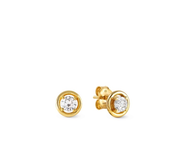 Nomination Cosmic Love Gold Circle Stud Earrings