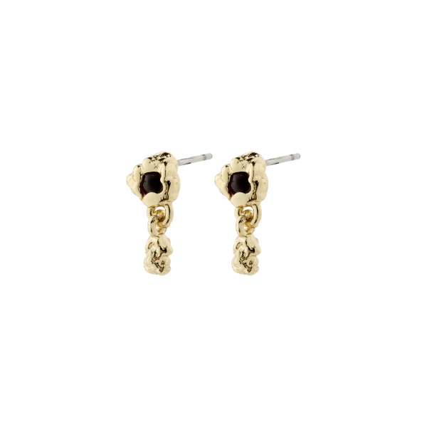 Pilgrim Earrings Ryper Gold & Black Drop