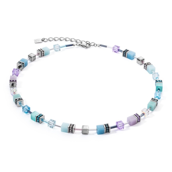 Coeur de Lion Silver Aqua Lilac Necklace 2838/10-2026