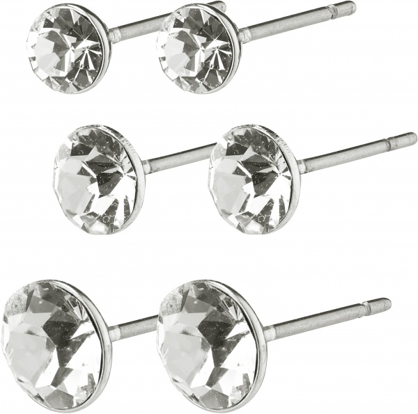 Pilgrim Earrings Millie Silver - Pack of 3