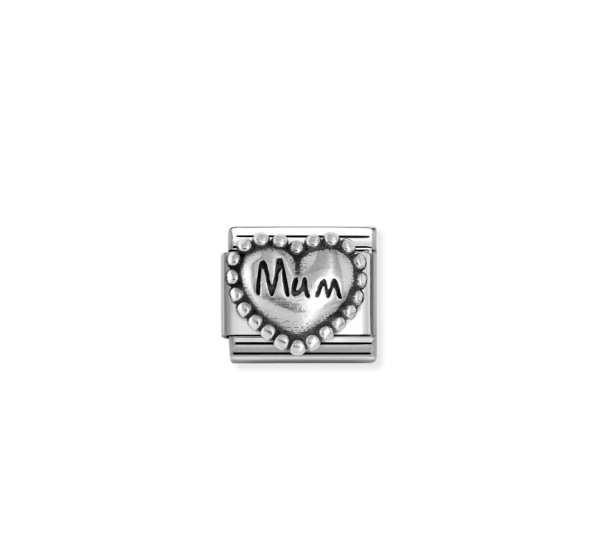 Nomination Silver Mum Raised Heart Composable Charm