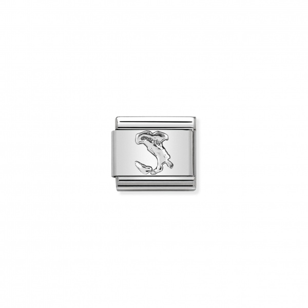 Nomination Silver Italy Map Composable Charm