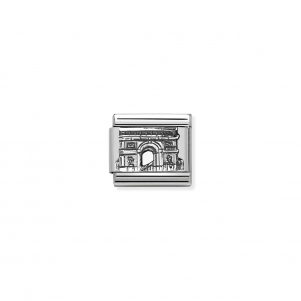 Nomination Silver Arc de Triomphe Paris Composable Charm