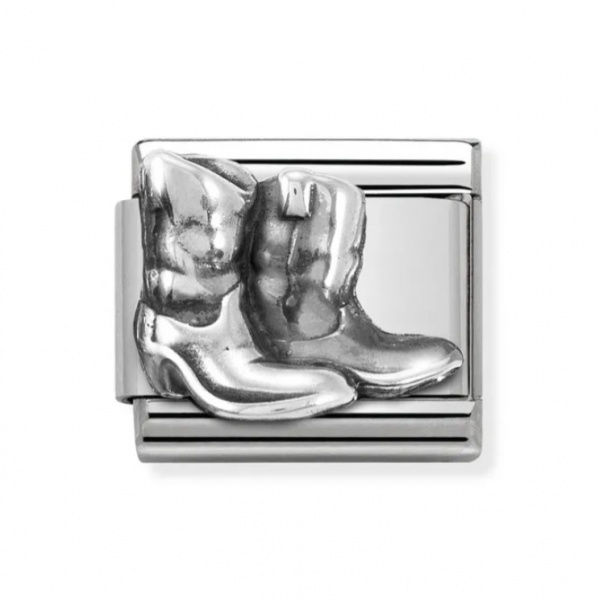 Nomination Silver Cowboy Boots Composable Charm