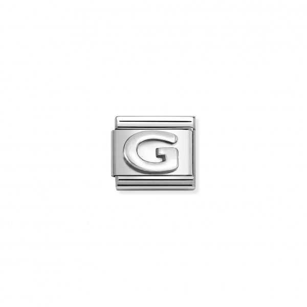 Nomination Letter Silver Oxidised G Composable Charm