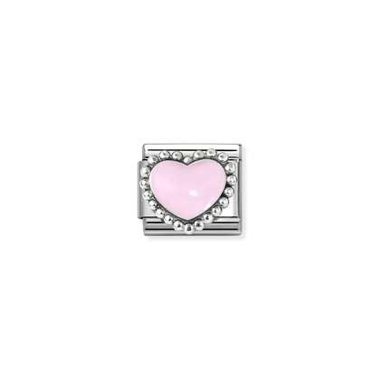 Nomination Silver Pastel Pink Raised Heart Composable Charm