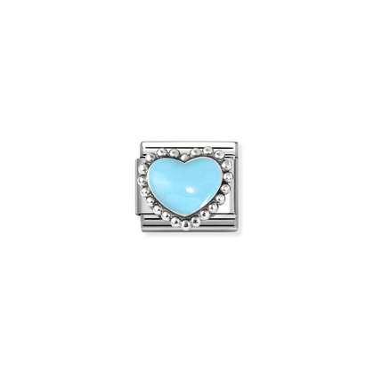 Nomination Silver Blue Raised Heart Composable Charm