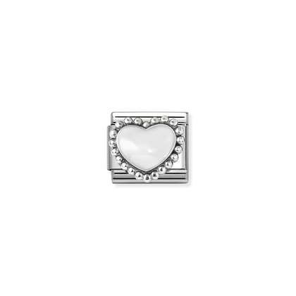 Nomination Silver White Raised Heart Composable Charm