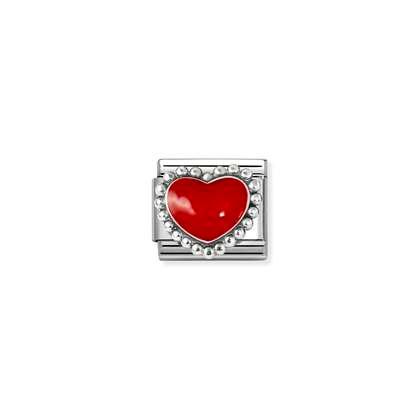 Nomination Silver Red Raised Heart Composable Charm