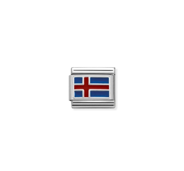 Nomination Silver Iceland Flag Composable Charm