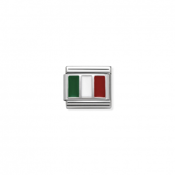 Nomination Silver Italy Flag Composable Charm