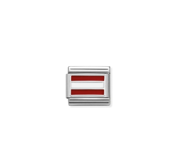 Nomination Silver Austria Flag Composable Charm