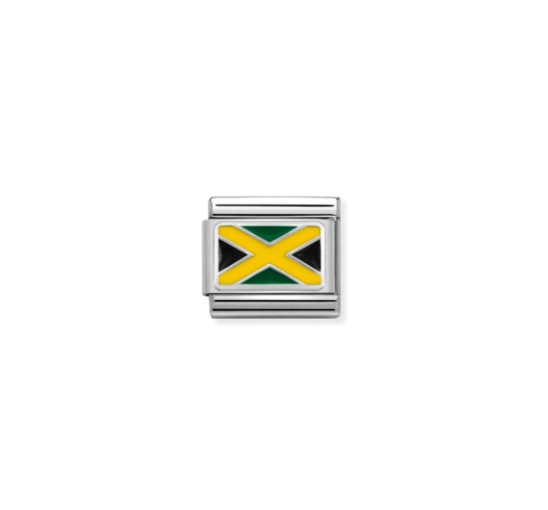 Nomination Silver Jamaica Flag Composable Charm