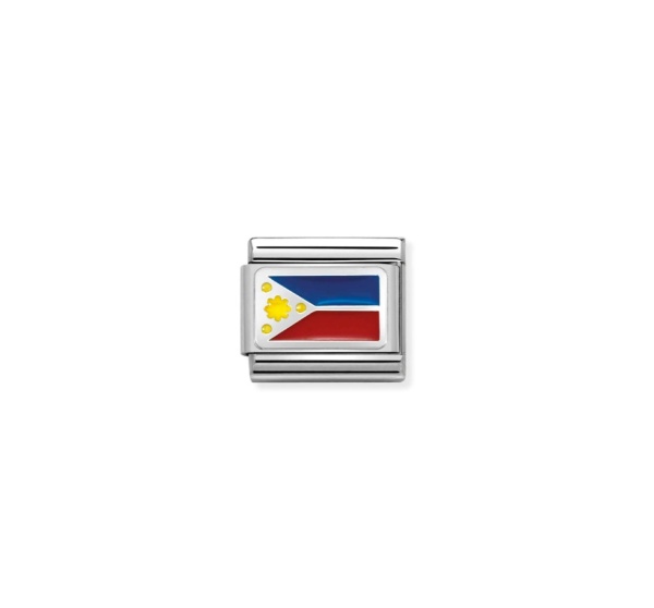 Nomination Silver Philippines Flag Composable Charm