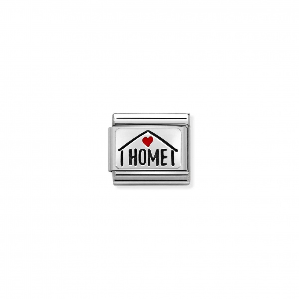 Nomination Silver Home with Red Heart Composable Charm