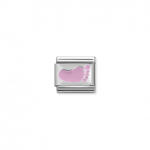 Nomination Silver Pink Footprint Composable Charm