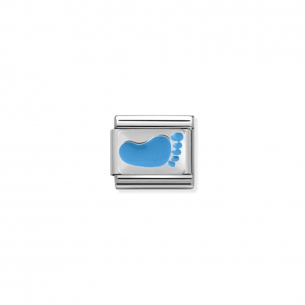 Nomination Silver Blue Footprint Composable Charm