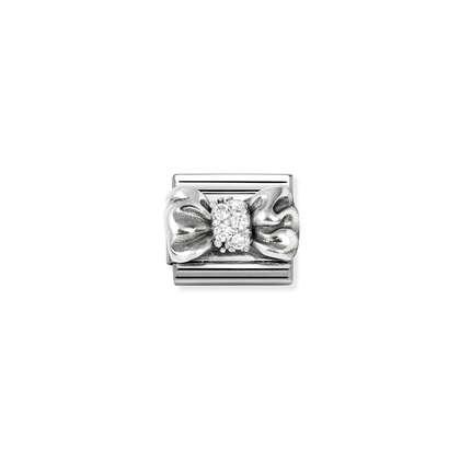 Nomination Silver Raised Bow CZ Composable Charm