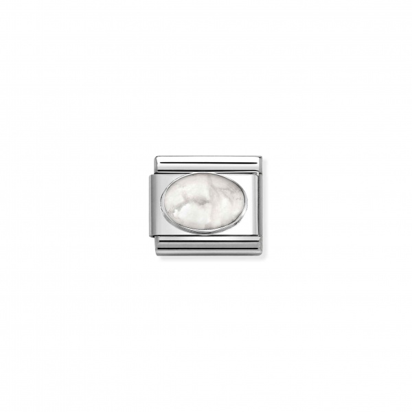 Nomination Silver Howlite Matte Stone Composable Charm